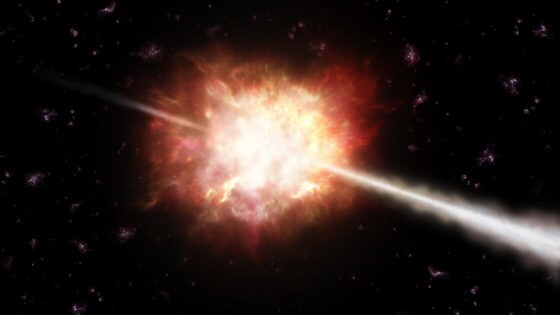Afirman que los estallidos de rayos gamma pueden invertir el tiempo