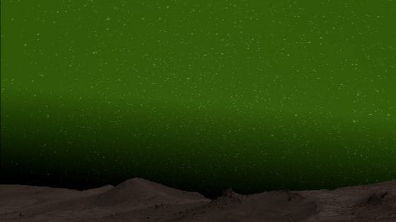 Planeta rojo y… ¿cielo verde? Observan, por primera vez, un fuerte resplandor verdoso en el cielo nocturno de Marte